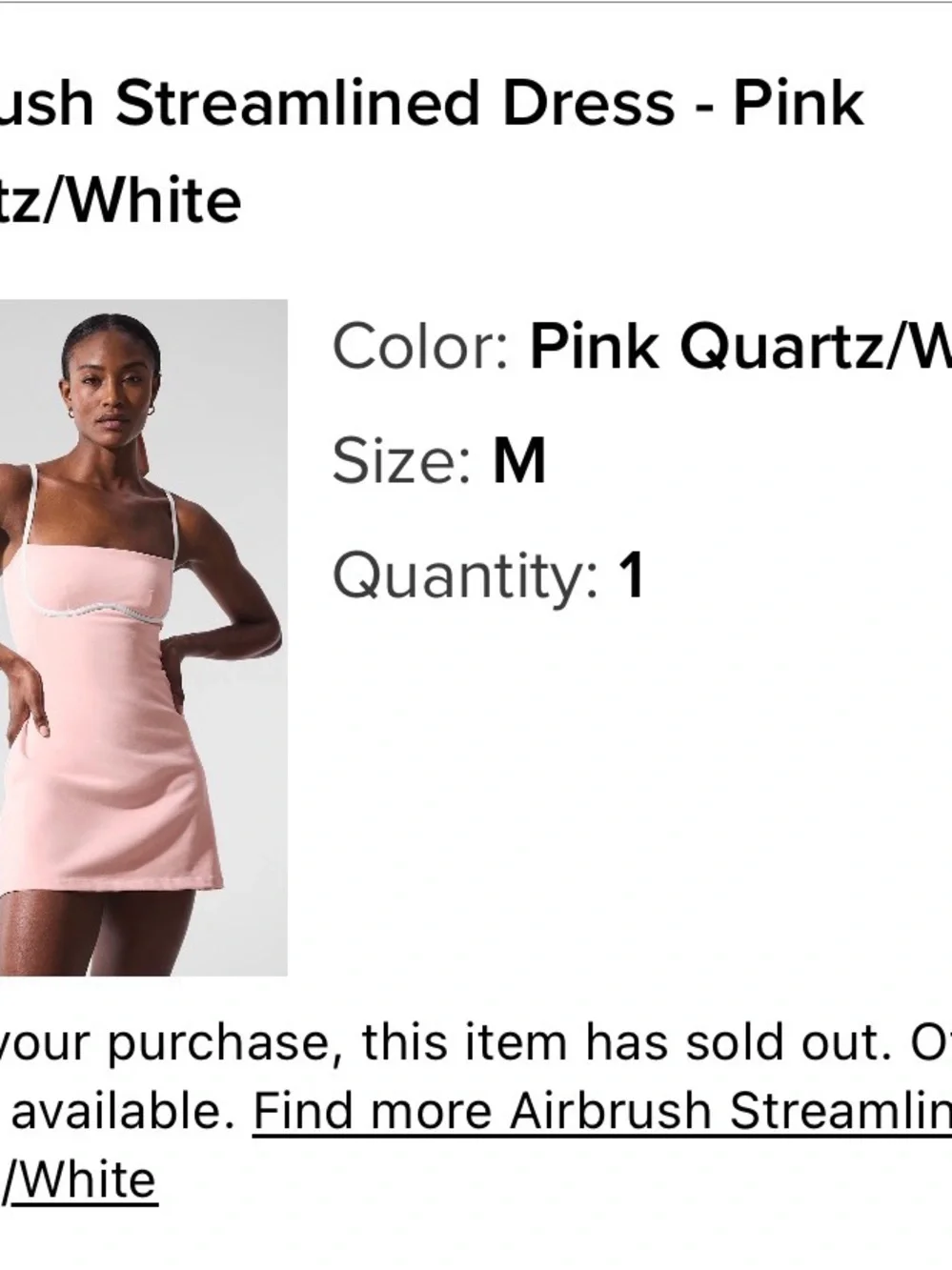Alo Airbrush Streamline Dress - pink quartz - Picture 4 of 4